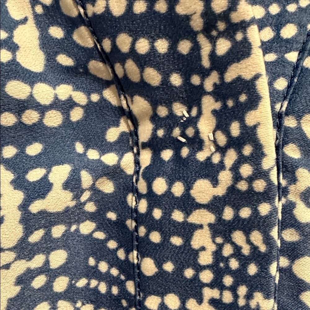 Soft Surroundings Blue White Patterned Split-Neck… - image 3